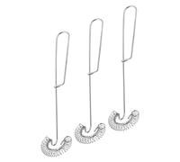 FELTECHELECTR Batidor de Huevos Manual de Acero Inoxidable Resorte, 3 Piezas, Herramienta de Cocina para Batir y Mezclar, Batidora de Mano Resistente y Práctica para Uso Doméstico