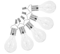FELTECHELECTR Bombilla Solar LED Colgante para Jardín 5 Piezas, Luz Cálida Transparente, Iluminación Exterior sin Cable para Patio y Decoración de Exteriores