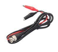 FELTECHELECTR Cable de Prueba para Osciloscopio Conector Bnc Estándar y Pinza de Cocodrilo de Cobre de 40mm, 1 Metro, Resistencia 50 Ohm para Mediciones Eléctricas
