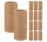 FELTECHELECTR Caja de Obsequio de Papel Kraft Tipo Tubo de 50 Ml, 15 Piezas, Tarro de Almacenamiento para Especias y Té, Recipiente Engrosado de Papel para Cocina, Envase Multifuncional