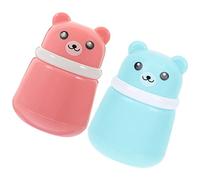 FELTECHELECTR Caja de Polvo de Talco para Bebés 2 Piezas Forma de Plástico Seguro Contenedor Vacío Portátil para Niños y Adultos Fácil de Usar para Viajes o Casa