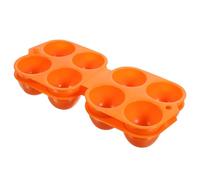 FELTECHELECTR Caja Organizadora para Huevos Reutilizable y Resistente al Agua de Plástico Naranja, 2 Piezas para Almacenamiento en Cocina y Refrigerador