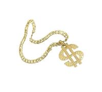 FELTECHELECTR Collar Cadena Ajustable con Diseño para Dorado para y Colgante de Dólar de Metal Cómoda y Suministros para para Fiestas