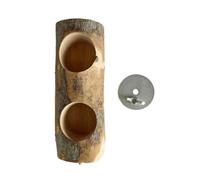 FELTECHELECTR Comedero para Loros de Madera Maciza de Manzano, Diseño Simple y Delicado, Conveniente para Almacenar Alimento y Alimentar Aves en Jaulas