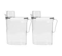 FELTECHELECTR Contenedor de Detergente con Tapa Hermética para Ropa 2 Piezas de Gran Capacidad y Asa , Cubo de Plástico para Almacenamiento Seguro en Balcón o Cuarto de Lavado