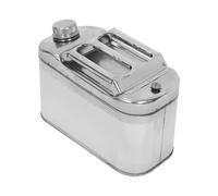 FELTECHELECTR Contenedor de Gasolina Acero Inoxidable 10l con Sistema de Desagüe Flexible y Válvula de Seguridad para Aventuras al Aire Libre