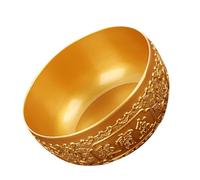 FELTECHELECTR Cuenco Decorativo de Latón Dorado y Resistencia al Desgaste Efecto Tridimensional Adecuado para Decoración Artística y Elegante en Sala de Estar