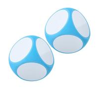 FELTECHELECTR Dados Grandes Borrables de Espuma Azul 10 Cm, 2 Unidades, Reutilizables y Pintables para Aula y Juegos Educativos, Herramienta Didáctica Versátil para Actividades Creativas