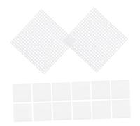 FELTECHELECTR de Malla de Plástico Cuadrada Superficie Lisa 30 Láminas Color Blanco Fácil Almacenamiento para Punto de Cruz y Bordado para Manualidades y Tapicería