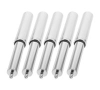 FELTECHELECTR de Rodillos de Repuesto Diseño de Resorte, Plástico Plata 5 Piezas Apariencia Suave para Portarrollos de Papel Higiénico para Baño y Cocina