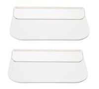 FELTECHELECTR Estantes de Pared Adhesivos Plegables 2 Piezas Pequeños Blancos sin Taladro para Baño y Cocina, Estantes Flotantes Resistentes y Organizadores Compactos para Toallas y Objetos