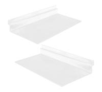 FELTECHELECTR Estantes para Zapatos de Pared Transparentes 2 Piezas Estantes Colgantes para Panel Ranurado Exhibidor de Pared para Calzado Deportivo Organizador para Tiendas y Comercios