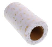 FELTECHELECTR Falda de Mesa de Gasa Lentejuelas Blancas, 15 Cm X 25 Yardas, Falda para Fiestas y Bodas, Adorno Decorativo para Mesas, Tela Ligera y Moderna para Eventos