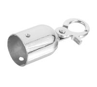 FELTECHELECTR Gancho a Presión Plateado y Tapón para Extremos de Cuerda de Aleación de Aluminio, Accesorio para Barreras en Hogares y Hoteles, Fácil Instalación