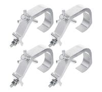 FELTECHELECTR Ganchos en C de Aluminio para Luz de Escenario, Juego de 4 Piezas 25 Mm, Capacidad Carga 60 Kg, Abrazadera Antideslizante para Iluminación Dj y Truss Profesional