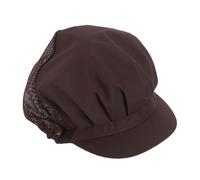 FELTECHELECTR Gorro Antipolvo para Taller y Cocina, Gorro de Chef Unisex de Malla Transpirable y Tela, Color Café Semitransparente, Ajuste Cómodo para Servicio de Alimentos y Catering,