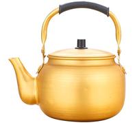 FELTECHELECTR Hervidor de Agua de Aluminio para Estufa con Boquilla Estrecha y Mango Antiquemaduras Tetera Práctica para Calentar Arroz y Vino Compatible con Cocina de Inducción y Gas para Uso