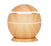 FELTECHELECTR Humidificador USB de Aire Mini 130 Ml para Escritorio y Coche, Diseño Madera Clara, Silencioso para Dormitorio y Oficina, Humidificador Doméstico Portátil para Ambiente Saludable