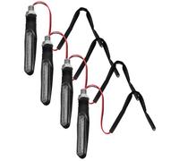 FELTECHELECTR Intermitentes LED para Motocicleta 12v 4 Piezas Barra Línea Azul, Luces de Señal Dinámicas para Scooter y Moto Eléctrica, Accesorio Resistente y Ahorro Energético para