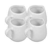 FELTECHELECTR Jarras Cerámicas Pequeñas para Salsa y Leche con Asa, Mini Recipientes de 50 Ml, Set de 4 Piezas para Servir Crema y Condimentos en Cocina y Restauración
