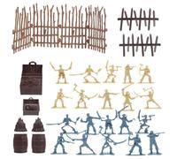 FELTECHELECTR Juego de Juguetes Piratas 43 Accesorios Figuras de Esqueleto Pirata y Guerrero de Plástico para Juegos Infantiles y Aventuras Creativas