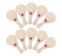 FELTECHELECTR Juego de Paletas de Madera para Colorear 10 Piezas con Pelota Paletas Infantiles de Madera Natural para Manualidades DIY Lienzo para Pintar y Dibujar Adecuado para Desarrollo