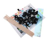 FELTECHELECTR Juego de Teatro de Marionetas de Sombras Tradicional para Jardín de Infantes, Títeres de Sombras de Mano Negros, Material Educativo Multifunción Pegatinas para Aprendizaje