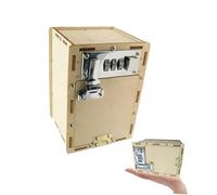 FELTECHELECTR Juguete de Caja de Madera Contraseña, Estuche Cuadrado DIY de Madera para Mejorar la Habilidad Manual en Educación Temprana