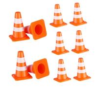 FELTECHELECTR Juguetes Educativos De Señalización Vial para Niños, Conos De Tráfico En Miniatura Naranja, 50 Piezas, Material Plástico Seguro, Aprendizaje De Seguridad Vial En Interiores y Exteriores