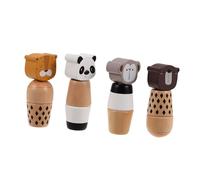 FELTECHELECTR Juguetes Educativos Montessori De Tuercas y Tornillos para Niños Pequeñas Motricidades Juguetes De Animales Apilables para Bebés Aprendizaje Temprano Juegos De Construcción 4 Piezas