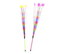 FELTECHELECTR Juguetes Interactivos 2 Unidades para Estimular y Atraer la Atención del Gato Juego Plumas de PVC Color Aleatorio para Gatos