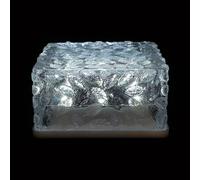 FELTECHELECTR Lámpara Solar LED para Jardín Forma de Bloque de Hielo, Fácil de Instalar, Material Abs, Adecuado para Terrazas y Senderos Exteriores, Decoración Creativa Luz Solar