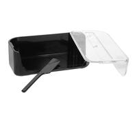 FELTECHELECTR Mantequera de ABS con Tapa Transparente Bandeja de Mantequilla Negra para Almacenamiento Hermético Recipiente Conservador para Mantequilla y Queso Uso Doméstico y Refrigerador