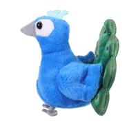 FELTECHELECTR Marioneta de Dedo de Peluche Mini Pavo Real, Títere de Narración de Cuentos, Juguete Interactivo Portátil para Juegos de rol Familiares, Animal de Felpa Colorido y Suave