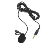 FELTECHELECTR Micrófono De Solapa Clip para Teléfono Móvil, Mini Micrófono De 3,5 Mm, Metal Resistente, Uso para Grabación De Vídeo y Voz, Práctico para Entrevistas y Podcasts, Color Negro