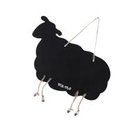 FELTECHELECTR Mini Pizarra Colgante Forma de Oveja de Madera de Pino Negra para Comunicación Creativa en Mesas de Recepción o Manualidades Infantiles