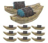 FELTECHELECTR Modelo de Barco en Miniatura de Resina 15 Piezas para Decoración de Escritorio y Micro Paisaje Estilo Rústico Accesorios para Manualidades y Adornos de Hogar