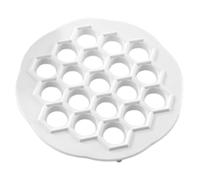 FELTECHELECTR Molde Fácil de Limpiar y Rápido para Hacer Empanadillas de Plástico Blanco 19 Cavidades para Preparar en Cocina Casera