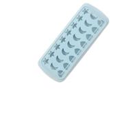 FELTECHELECTR Molde Formas de, Luna y para Cubitos 24 de Azul de Silicona Flexible Tapa para Uso en Cocina