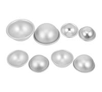 FELTECHELECTR Molde para Formar Bolas de Baño y Jabón de Aleación de Aluminio, 4 Pares Semicirculares para Manualidades DIY, Apto para Principiantes y Profesionales