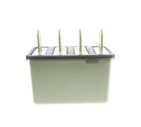 FELTECHELECTR Molde Verano para Hacer Helados Reutilizable de 4 Cavidades de Pp Color Verde, Fácil de Desmoldar Agua y Leche