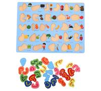 FELTECHELECTR Montessori Puzzle Árabe de Madera Didáctico para Aprender el Alfabeto Árabe Juguete Educativo Islámico para Preescolares Fomenta el Desarrollo Cognitivo Concentración