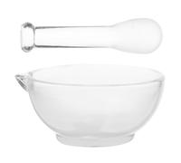 FELTECHELECTR Mortero y Vaso de Vidrio de Duradero y Compacto para Laboratorio y Cocina Limpieza Fácil y Uso Versátil Molienda y Mezcla