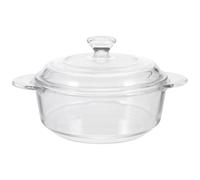 FELTECHELECTR Olla de Vidrio Templado de 1l para Cocinar y Calentar Tapa, Resistente al Calor y Segura para Leche y Alimentos de Ñiño en Vaporera y Hervidor