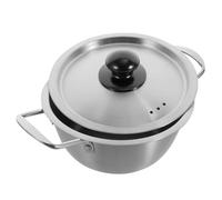 FELTECHELECTR Olla y Diseño Resistente de Acero Inoxidable Doble Asa para Cocinar Fideos Instantáneos y Sopa, Tamaño para Cocina Diaria