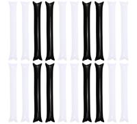 FELTECHELECTR Palos de Animación Inflables 24 Piezas y Negros Gruesos, Palos Largos para Eventos Deportivos, Conciertos y Fiestas, Juguetes Inflables Ruidosos para Animar Partidos