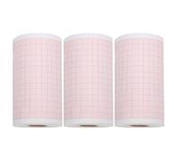 FELTECHELECTR Papel Térmico Médico Cuadriculado Rojo 80Mm X 20m para Electrocardiograma Rollo de Recarga 3 Unidades Compatible con SE-3/300/R3 Suministro para Uso Clínico Profesional