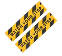 FELTECHELECTR Pegatinas Antideslizantes de Advertencia 2 Piezas 15x60 Cm, Cinta Adhesiva de Seguridad Pet Resistente, Señal Cuidado Tus Pasos para Escaleras y Zonas Industriales