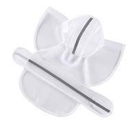FELTECHELECTR Pet Dog Raincoat con Capucha Ajustable y Tira Reflectante para Perros Grandes Resistente y Cómodo Talla XL Color Blanco Seguro para Paseos bajo Lluvia