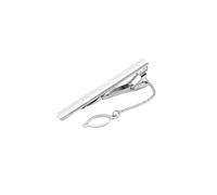 FELTECHELECTR Pinza de Corbata para Hombre en Color Plata de Hierro, Elegante y Sencilla, Asegura Corbata Colgada de Forma Uniforme en Camisas de Negocios Formales